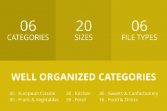 166 Food &amp; Drinks General Line Inverted Icons Product Image 3