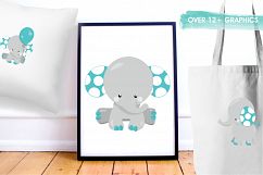 Boy Elephants graphics and illustrations Product Image 5