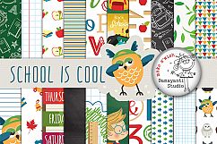 School is cool, Back to school, School digital paper Product Image 1