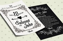 Double Sided Wedding Invitation Card Product Image 1
