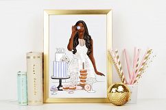 Fashion illustration - Baker Girl - Dark Skin Product Image 6