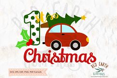 1st Christmas car shirt design in SVG,DXF,PNG,EPS,PDF format Product Image 1