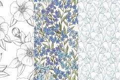 Hand Drawn Floral Vector Patterns Product Image 5