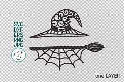 Halloween Spider Web Witch Hat Monogram bundle svg dxf pdf Product Image 6