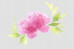 Delicate colorful peony PNG watercolor set Product Image 6