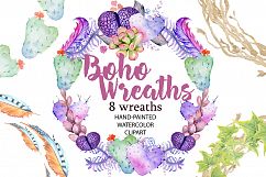 Boho Cactus and succulents Wreaths Product Image 1