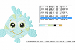 Cute FISH Multipack ~ 3 Filled Super Cute Fish Machine Embroidery Designs - Instant Download ~ Here Fishy Fishy Fishy Product Image 4