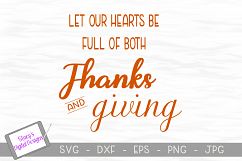 Thanksgiving SVG / Hearts full of thanks and giving Product Image 3