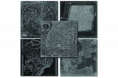 Chalkboard Maps Digital Paper - 14 Antique Papers Product Image 2