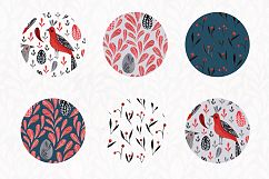 Lovebirds folk art bird illustrated collection Product Image 7