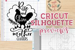 Rise and Shine Mother Cluckers - Farm Farmhouse Cut File Product Image 2