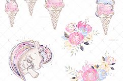 Mother and Baby Unicorns Clipart Product Image 4