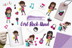 Girl Rock Band  graphics and illustrations Product Image 1