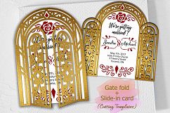 Sidi Bou style door gate fold wedding invitation cutting svg Product Image 1