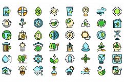 Natural resources icons set vector flat Product Image 1