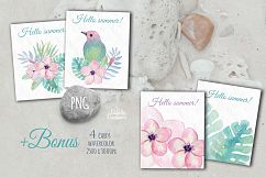 Tropical watercolor patterns + BONUS Product Image 3