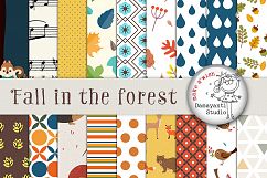 Autumn Digital Paper, Autumn, Thanksgiving, Halloween Product Image 1