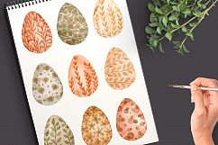 Watercolor Easter Eggs graphics clipart Product Image 2