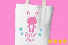 wild-one-bunny cutting files svg, dxf, pdf, eps included - cut files for cricut and silhouette - Cutting Files SG Product Image 2