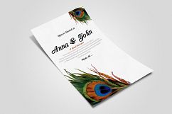 Feathery Wedding Invitation Cards Pack Product Image 3