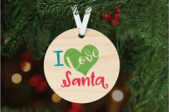 I Love Santa - Christmas SVG Cut File - DXF PNG EPS JPG AI Product Image 6