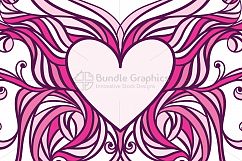 Butterfly Heart Ornamental Design  Product Image 2