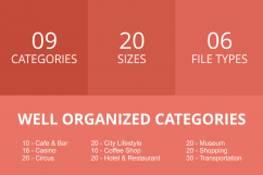 166 City Life Line Multicolor B/G Icons Product Image 3