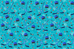 The seamless pattern on the hockey theme. Product Image 2
