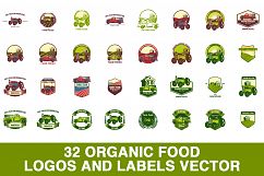 32 Vector organic food logos and labels  Product Image 2