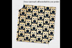 16 Cute Owl Pattern Gold Foil and Navy Blue Digital Papers Product Image 5