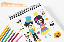 Sugar Skull Kids graphics and illustrations Product Image 3