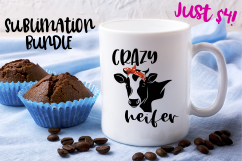 SPVinyl Crazy Heifer Cow Sublimation Design Bundle Product Image 1