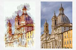 Watercolor Urban Sketcher Photoshop Action Product Image 3