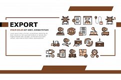 Export Import Logistic Landing Header Vector Product Image 1