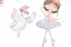 Ballerina Clipart, Swan Pony Product Image 3