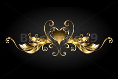 Gold Frame Scroll with Heart Product Image 1