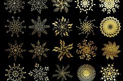 Snowflake Vector Bundle Gold Foil, Silver Foil &amp; White Product Image 6