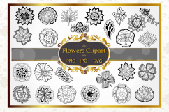 Flower Vector Clipart Collection Product Image 1