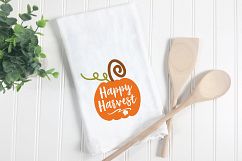 Happy Harvest SVG - Fall SVG Cut File - DXF EPS PNG JPG PDF Product Image 2