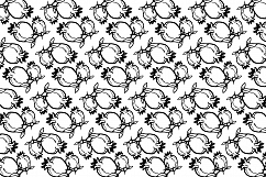 pomegranate line art pattern Product Image 1