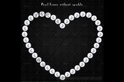 102 Pearl Heart Frame Clip Arts, Heart Frames, Pearl Frames Product Image 5
