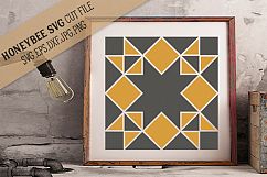 Samuel&#039;s Star Barn Quilt Farmhouse SVG Cut file Product Image 1