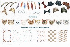 Watercolor Cats.Animal creator Product Image 10