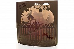 Secret Garden shadow box style Greetings card Product Image 3