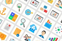 50 SEO Flat Multicolor Icons  Product Image 2