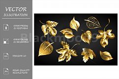 Set of Golden Leaves Product Image 1