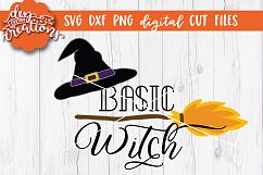 Basic Witch- SVG - DXF - PNG Digital Cut Files Product Image 1