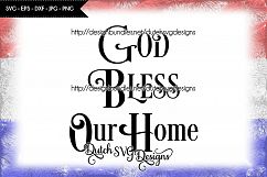 Text cutting file God Bless our Home, svg cut file Product Image 2