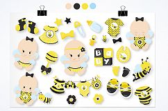 Baby bee graphics and illustrations Product Image 3