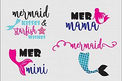 Mermaid svg bundle, quotes, monogram,silhouettes bundle Product Image 4